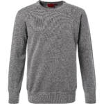 HUGO Herren Pullover grau unifarben