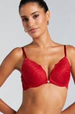 Hunkemöller Vorgeformter Push-up-Bügel-BH Marine Rot