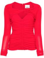 ISABEL MARANT Geraffte Vandalia Bluse - Rot