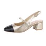 Ital-Design Damen Abendschuhe Elegant Schnürpumps (85878184) Blockabsatz Schnür- & Riemchenpumps in Gold