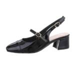 Ital-Design Damen Abendschuhe Elegant Schnürpumps (85878192) Blockabsatz Schnür- & Riemchenpumps in Schwarz