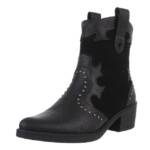 Ital-Design Damen Cowboyboots Western Westernstiefelette (88577314) Blockabsatz Stiefeletten in Schwarz