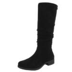 Ital-Design Damen Freizeit Stiefel (88577475) Blockabsatz Flache Stiefel in Schwarz