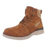 Ital-Design Herren Bikerschuhe Freizeit Stiefelette (88491819) Flach Boots in Camel