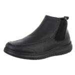 Ital-Design Herren Chelsea Freizeit Stiefelette (88491743) Flach Boots in Schwarz