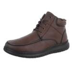 Ital-Design Herren Schnürschuhe Freizeit Stiefelette (88491749) Flach Boots in Braun