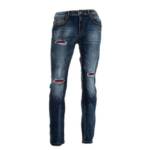 Ital-Design Stretch-Jeans Herren Freizeit (76251926) Used-Look Jeans in Blau