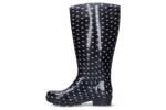 JJ Footwear Wellies Gummistiefel in Übergrößen Mehrfarbig 9900012-351Zwart/wit polka dots große Damenschuhe