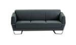 JVmoebel Sofa Modernes Sofa Dreisitzer Büro Couch Design Couchen Leder 3er Sofort, 1 Teile, Made in Europa