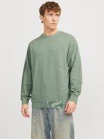 Jack & Jones Sweatshirt "JJECHARGE FADED SWEAT CREW NECK NOOS", mit Rippbündchen