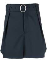 Jil Sander Wide-Leg-Shorts mit Gürtel - Blau