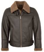 Jilani Lederjacke Ballin Jilani - Herren Echtleder Lammfelljacke Lederjacke Lammfell braun