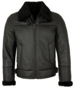 Jilani Lederjacke Ballin Jilani - Herren Echtleder Lammfelljacke Lederjacke Lammfell schwarz