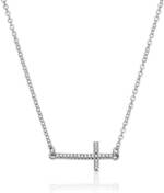 Karisma Kette mit Anhänger Karisma Damen Silber 925 Anhänger Kreuz Zrikonia Collier Kette, mit Verlängerung 5cm - Silber Rhodiniert