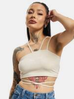 Karl Kani Small Signature Crop Laced One Shoulder Top