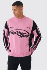 Kastiger Oversize Pullover In Pink - L, Pink