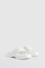 Klobige Platform Flip-Flops - White - 3-4, White