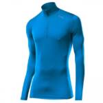 Löffler Rollkragenpullover Herren Basic Thermo-Velours Langarmshirt blau