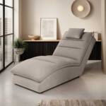 Loungeliege Relaxliege in Beige aus Webstoff