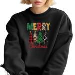 MC Star Weihnachtspullover Weihnachtspullover Damen Damen Sweatshirt Langarmshirt (Weihnachtsbaum Druck Rundhals Langarm Pullover Herbst Winter)