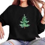 MC Star Weihnachtssweatshirt Damen-Sweatshirt mit Weihnachtsbaum-Grafik und Weihnachtsmotiv (lustiges Weihnachtspullover-Oberteil)