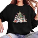 MC Star Weihnachtssweatshirt Weihnachts-Hunde-Sweatshirt für Damen, süßes Weihnachts-Langarmshirt (für Hundeliebhaber, Rundhalsausschnitt, Weihnachtspullover)