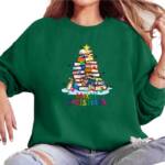 MC Star Weihnachtssweatshirt Weihnachts-Sweatshirts für Damen, Sweatshirt mit Weihnachtsbaum (Grafik, Weihnachtsshirts, Weihnachtspullover)