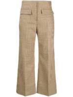 MSGM Karierte Hose mit geradem Bein - Nude