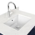 Magnolia Home Waschtisch Landhaus Badmöbel-Set 2tlg Postigo 75 Quarz Carrara montiert blau lack