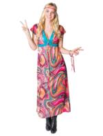 Maxikleid Hippie 3-tlg. bunt 46-48 Farbe: