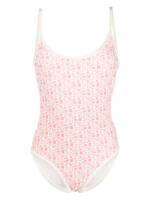 Moncler Badeanzug mit Logo-Print - Rosa