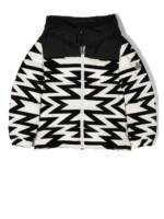 Moncler Enfant Gefütterte Jacke mit geometrischem Print - Weiß