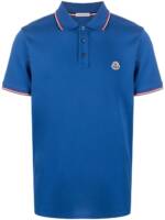 Moncler Poloshirt mit Logo-Kragen - Blau