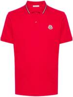 Moncler Poloshirt mit Logo-Patch - Rot