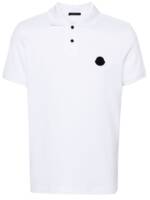 Moncler Poloshirt mit gummiertem Logo - Weiß