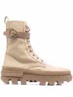 Moncler Stiefel mit Logo-Print - Nude