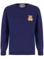 Moschino Pullover mit Teddy-Applikation - Blau