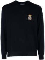 Moschino Pullover mit Teddy-Applikation - Schwarz