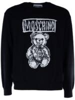 Moschino Pullover mit Teddy-Intarsie - Schwarz