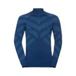 Odlo Rollkragenpullover Herren Unterhemd BL TOP Turtle neck l/s half zi - 20640 estate blue me