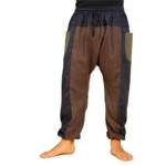 PANASIAM Wellnesshose Chillhose Lini lockere Boho Hose aus 100% Baumwolle bequem und in natürlichen Farben Freizeithose mit Gummibund Unisex Sommerhose