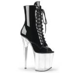 Pleaser Sale FLAMINGO-1021 Pleaser High-Heels Peep Toe Plateau Stiefeletten sc High-Heel-Stiefel