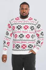 Plus Merry Christmas Pullover - White - Xxxl, White