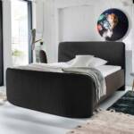 Polster Doppelbett in Schwarz Braun Microfaser Made in Germany