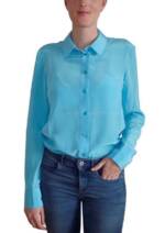 Posh Gear Seidenbluse Damen Seidenbluse Collettoseta Bluse aus 100% Seide 100% Seide