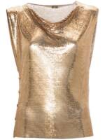 Rabanne Tanktop mit Wasserfallausschnitt - Gold