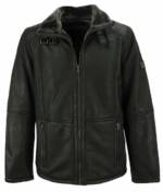 Redpoint Lederjacke Redpoint - Herren Lederjacke Lammnubuk schwarz