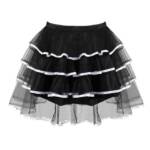 Refttenw Tüllrock Tutu-Rock Damen Kurz Retro Rock Knielang Tüllrock Tutu Kleid Lang-50cm