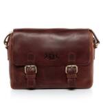 SID & VAIN Messenger Bag YALE Umhängetasche Cross-Body Bag echt Leder, Ledertasche Schultertasche Herren Damen Messenger Bag braun