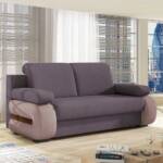 Schlafsofa Zweisitzer Schlafsofa in Mauve und Altrosa